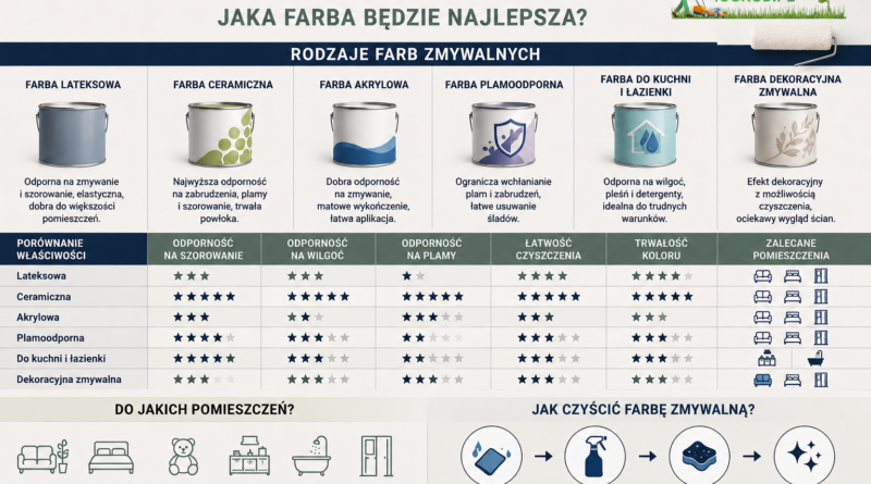 farby zmywalne do ścian